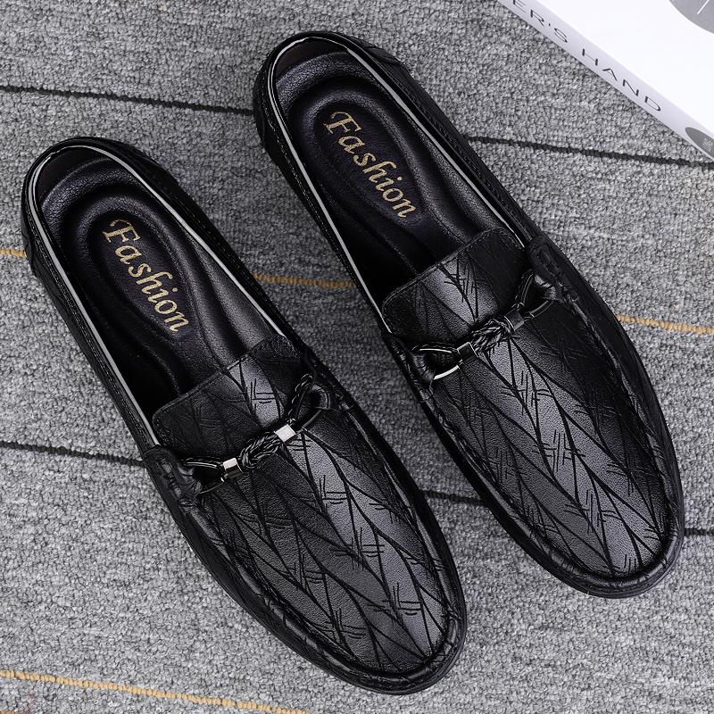 New Luxury Top Quality Men's Shoes Genuine Leather Loafers Flat Non-slip Men's Shoes Casual British Style Moccasins Office Shoes