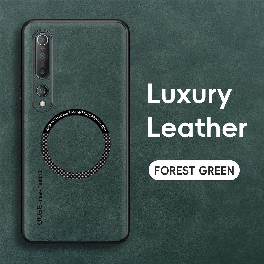 

Магнитный кожаный чехол в стиле ретро для Xiaomi Mi 10 Pro Mi10 Pro 5G, чехол для телефона с беспроводной зарядкой For Xiaomi Mi 10 Pro зелёный