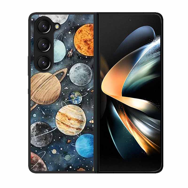 For Samsung Z Fold 6 Phone Case Cover Wolf Black Plastic Hard Back Cover Case For Samsung Galaxy Z Fold6 Fold 4 3 2 5 Case Funda