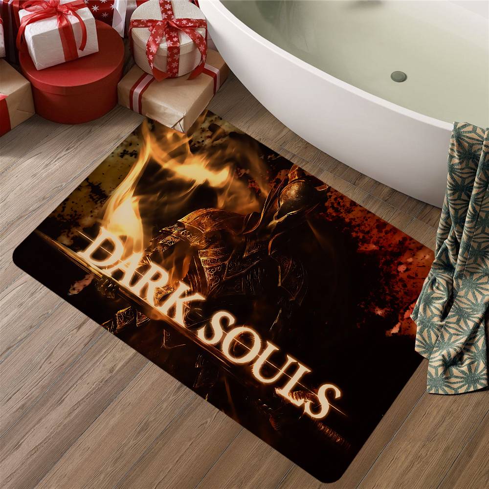 Classic D-dark Anime S-souls Game Hallway Carpet Washable Non-Slip Living Room Sofa Chairs Area Mat Kitchen Doormat Area Rug
