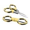 Folding Scissors Safe Portable Keychain Trip Scissors Cutter, Safety Portable Travel Trip Scissors Used for Home Office Fishing