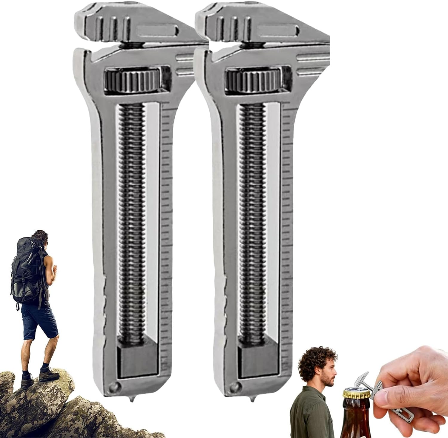 Clé Multifonction 1-S Outil EDC Portable Porte-clés Chaîne Couteau de Poche Pied à coulisse Ouvre-bouteille Kit de Survie Camping Mini