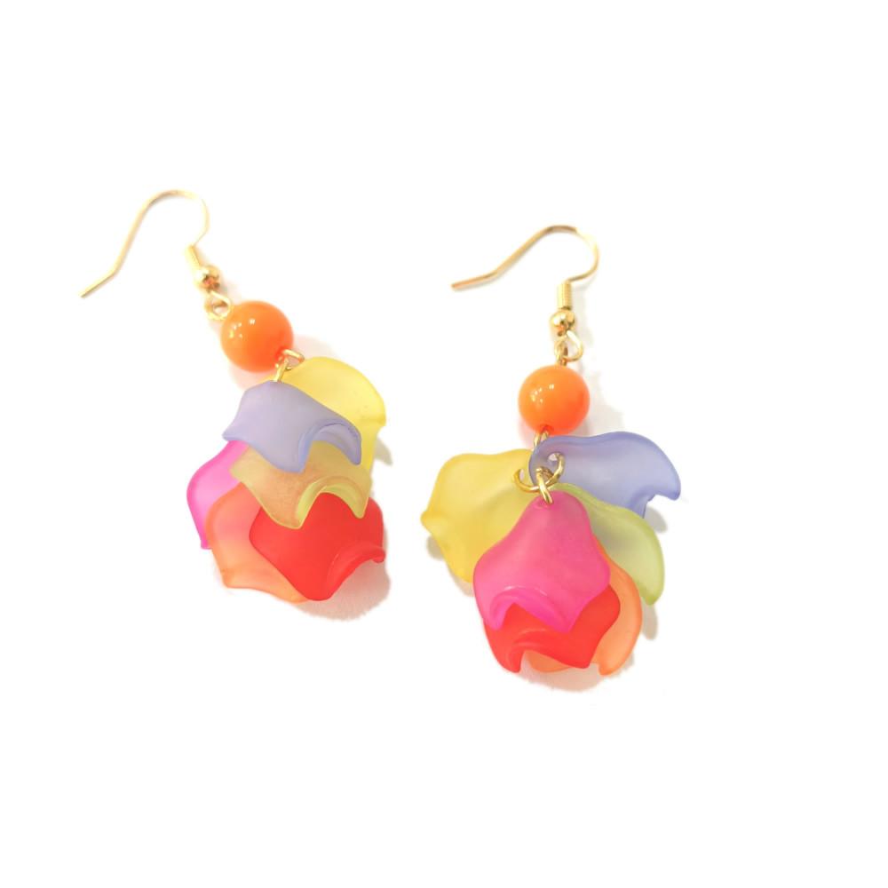 

Pinkdudu Модные Простые Серьги-кисточки с красными цветами Сладкие акриловые серьги-капли из сплава для женщин Ювелирные подарки PD725