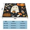 Halloween Pumpkin Ghost Blanket Flannel Print Scary Nap Multi-function Super Warm Throw Blanket for Sofa Office Bedspreads