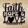 Metal Wall Art Bible Verse 13.13 Love Scripture Sign Vintage Home Decor Office Living Room Bedroom Gift