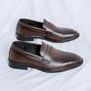 Fashion Luxury Brand Loafers for Men Leather Casual Shoes Italy Wedding Dress Business Office Shoes Pointy Men Formal Shoes Driving Shoe