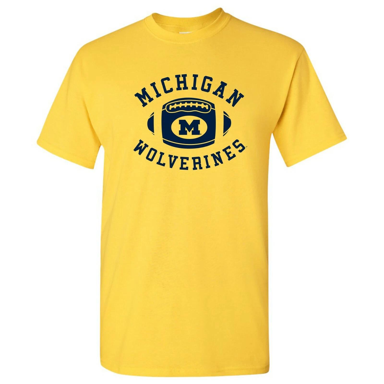 Michigan Wolverines Football Block Short Sleeve T-Shirt L