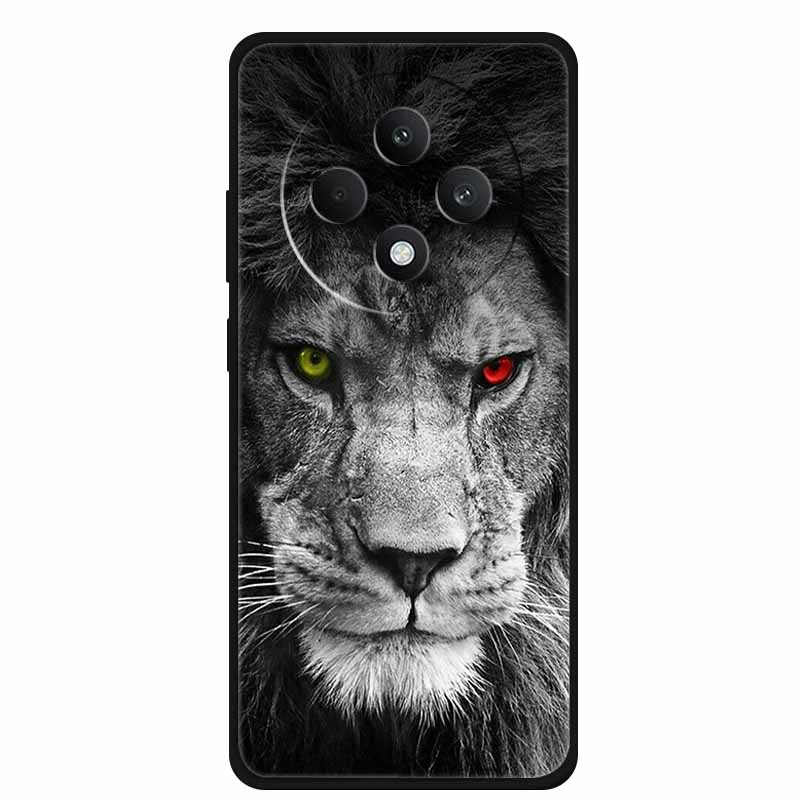 Soft Silicone Cover For Oppo Reno12 F 5G Case 12 F 4G Cartoon TPU Wolf Lion Phone Case For Oppo Reno12 FS Back Covers Capa Coque