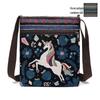 Damen Canvas Umhängetasche - Niedlicher chinesischer Stil, ethnisches Miao-Design, vielseitige gewebte Stoff Schulter- & Handytasche