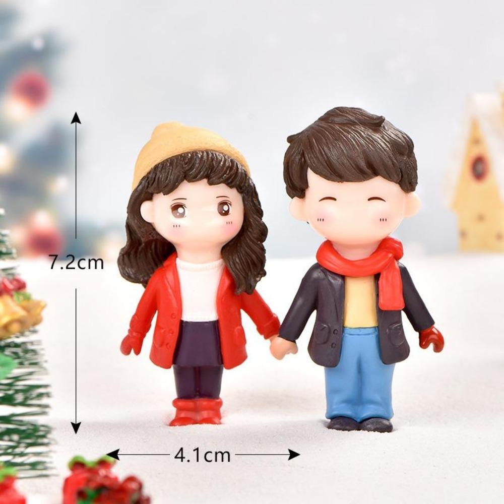 New Lovers Figures Couple Miniature Home Decor People Boy Girl Model Princess Fairy Gnome Valentine's Day Gift Dollhouse