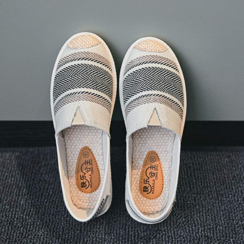 Old Beijing Cloth Shoes Women's One-pedal Lazy Fisherman Shoes Canvas Shoes New Spring and Autumn Summer Breathable Flats