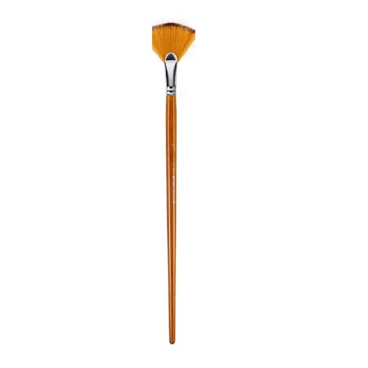 Long Handle Artist Paintbrush for Large Canvas Painting Wooden Grip Professional Nylon Bristles Multi Head Avaliable