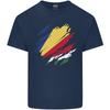 Torn Seychelles Flag Seychellois Day Football Unisexs Light Cotton TShirt