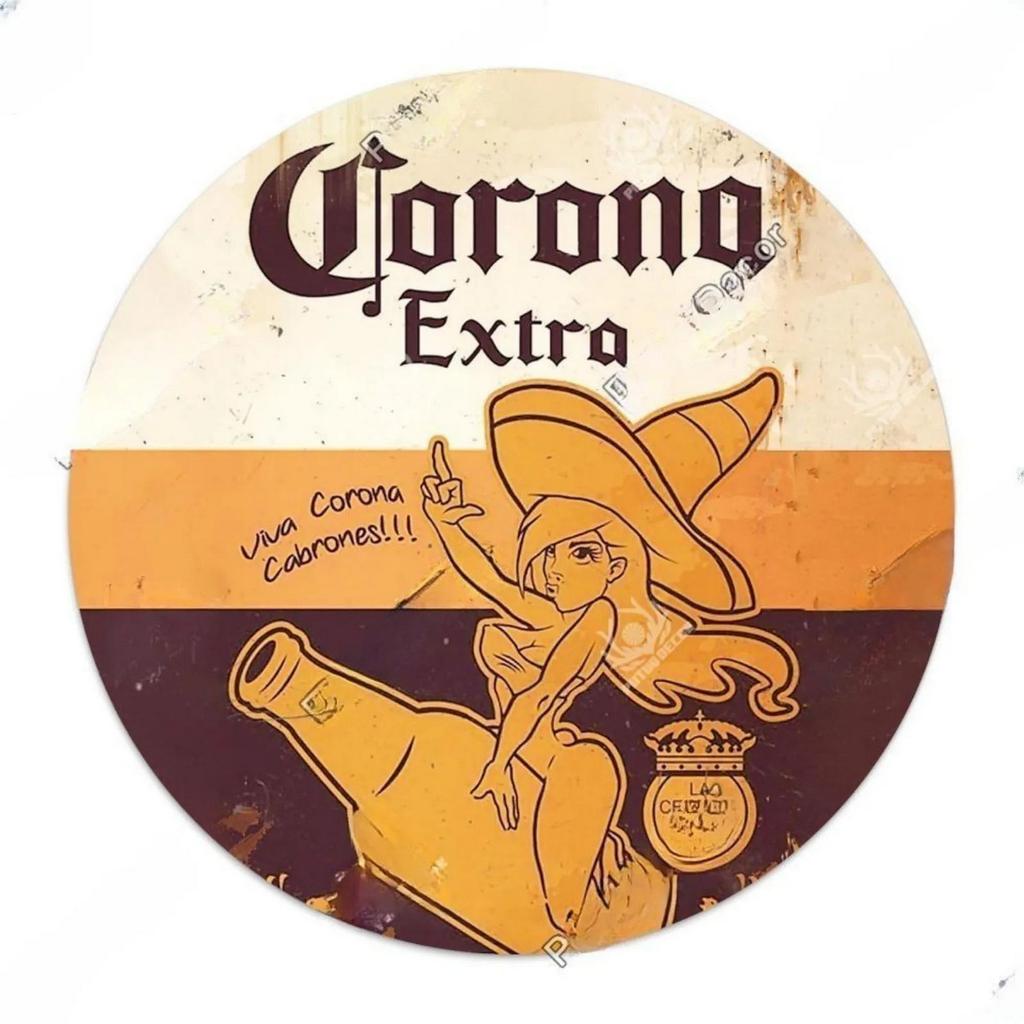 Vintage Retro Beer Rum Brand Round Tin Sign Set Classic Alcoholic Beverage Wall Decor for Bar Pub Man Cave Kitchen Home Beer