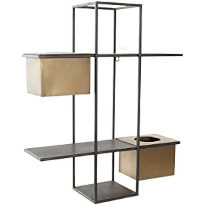 Étagère - DKD HOME DECOR - Standard - Noir Et Cuivre - Métal - 50 X 16 X 60 Cm