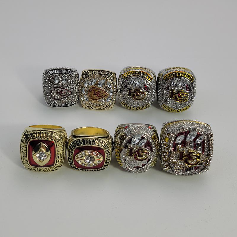 Набор из 8 колец чемпионата Супербоула Kansas City Chiefs 2023 года Size 11