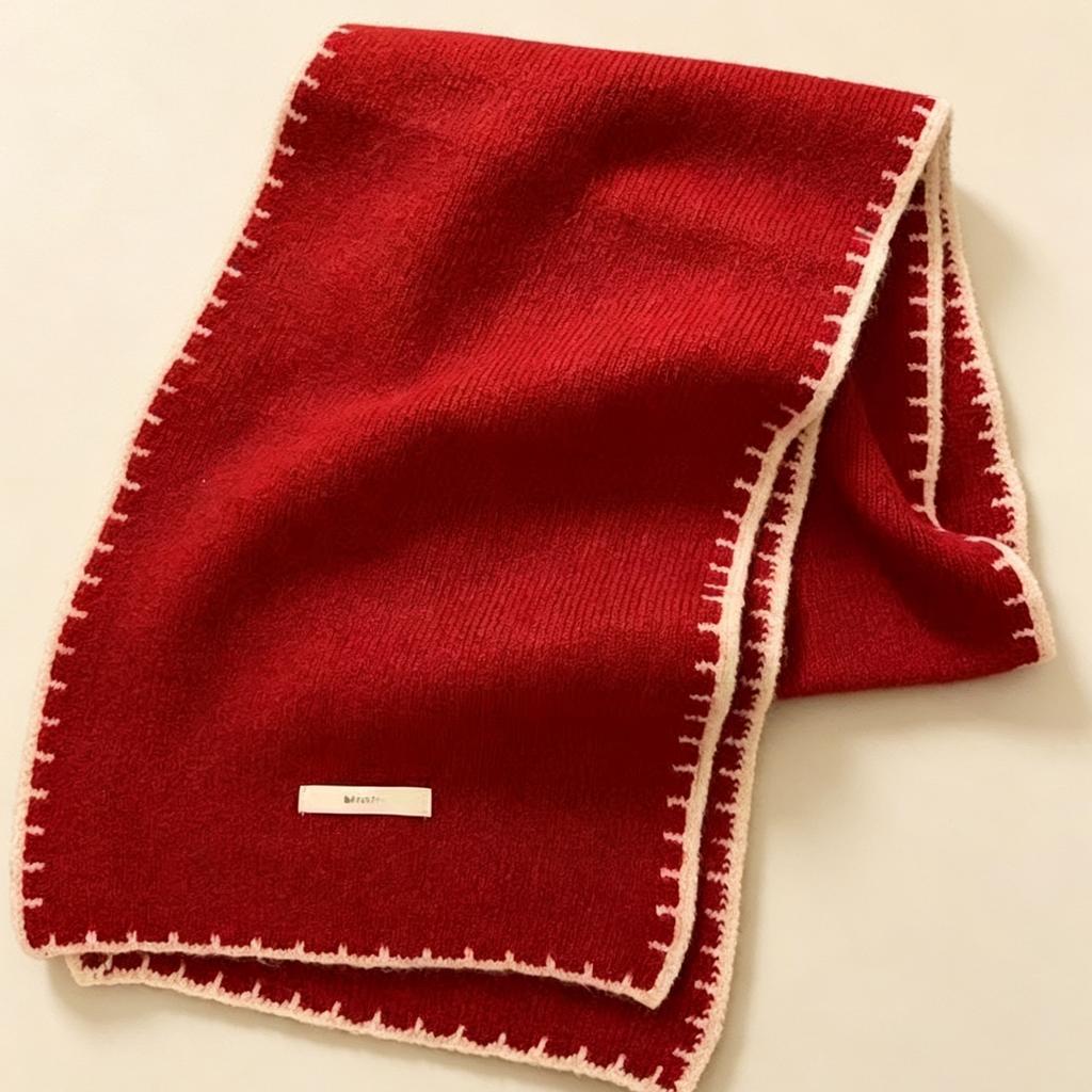 Fresh and vintage locked-edge soft cozy knit Korean ambient scarf for women, versatile winter thickened shawl with warm scarf