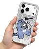 Boy Drinking Coconut Juice In Summer Case for Iphone XR 11 16 Plus Air 18 Pro Max 13 XS Max 15 17 Pro 14 12 Silver Glitter Crackle Background