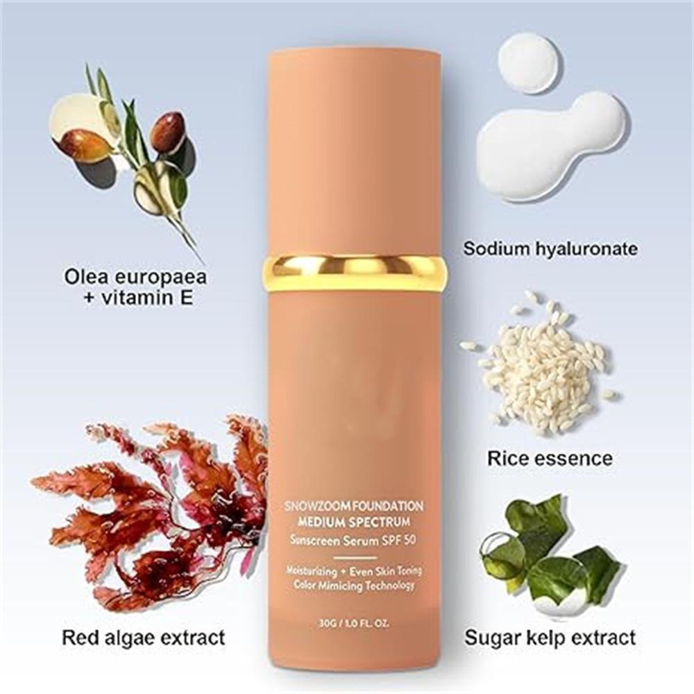 Base de maquillaje 4 en 1 que cambia de color: Larga duración, Sin manchas ni apelmazamiento, Hidratante y Corrector.