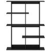 Wall Mounted Shelving Unit Black 102 x 20 x 130 cm Engineered Wood