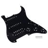 Electric Guitar Pickguard Plastic and Mental Electric Guitar Loaded Pickguard with Pickup SSH15 Black