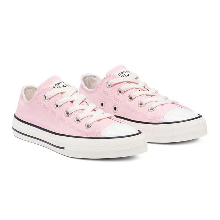 Converse Chuck Taylor All Star Low Top Canvas Comfortable Casual Low Top Kids Canvas Shoes Kids Sneaker Pink White 670698C