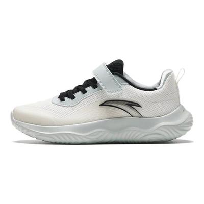 Kids Round Toe Velcro Shock Absorbing Wear Resistant Low Top Running Shoes Kids Sneaker White Green A312335534-2