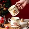 Ins High-value Christmas Gift Ceramic Cup Cross-border Household Cute Mug Creative Holiday Souvenir Cup