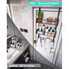 HapiRm Over the Door Hanger with Coat Hooks and 2 Baskets, Rustproof & Waterproof Over the Door Hooks, Storage Organizer for Hats, Bathroom, Kitchen,