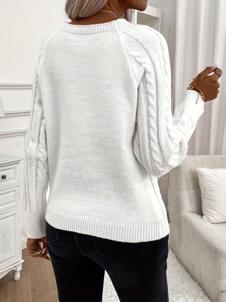 Autumn-Winter European American Loose Casual Women's Knit Pullover Sweater