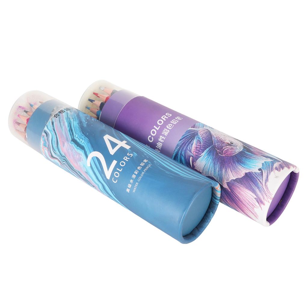 48Pcs Colored Pencils Water Soluble Oil Based Hex Vibrant Presharpened Sketch Pencils for Coloring S