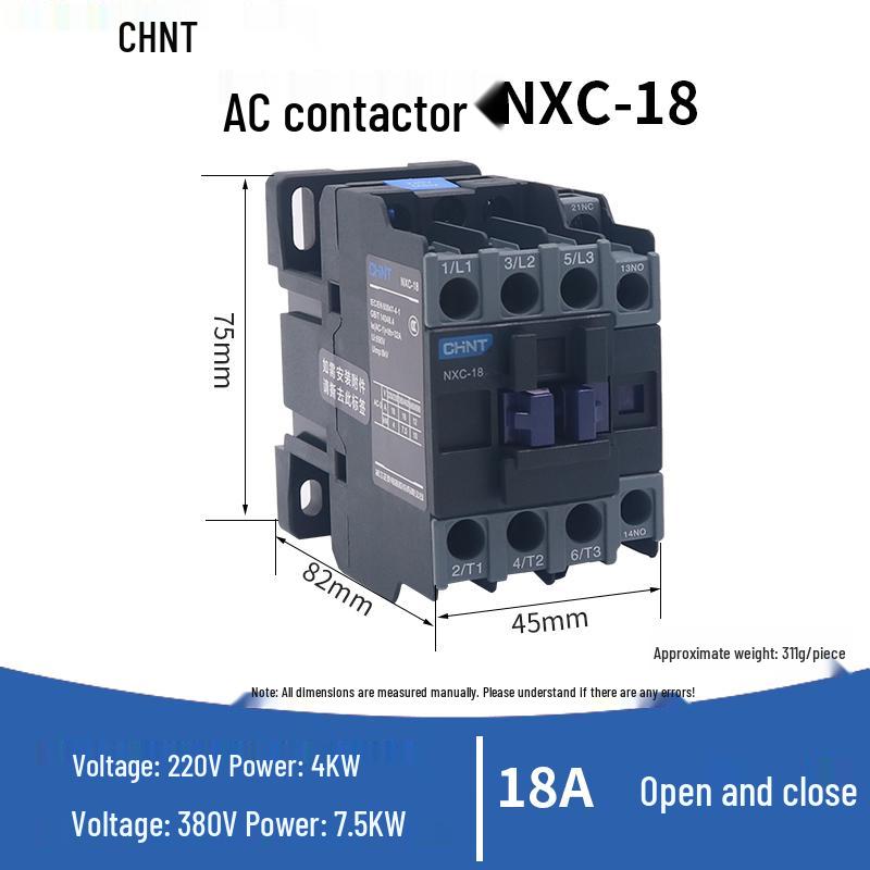 Chint AC Contactor CJX2 Series 65A, 220V/380V, 09-40A Range