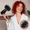 1 Pezzo Diffusore per Capelli Ricci e Naturali, Massimizza l'effetto Anti-crespo Nero Orchidea, Migliora i Capelli Naturalmente Ricci, Accessorio per Asciugacapelli