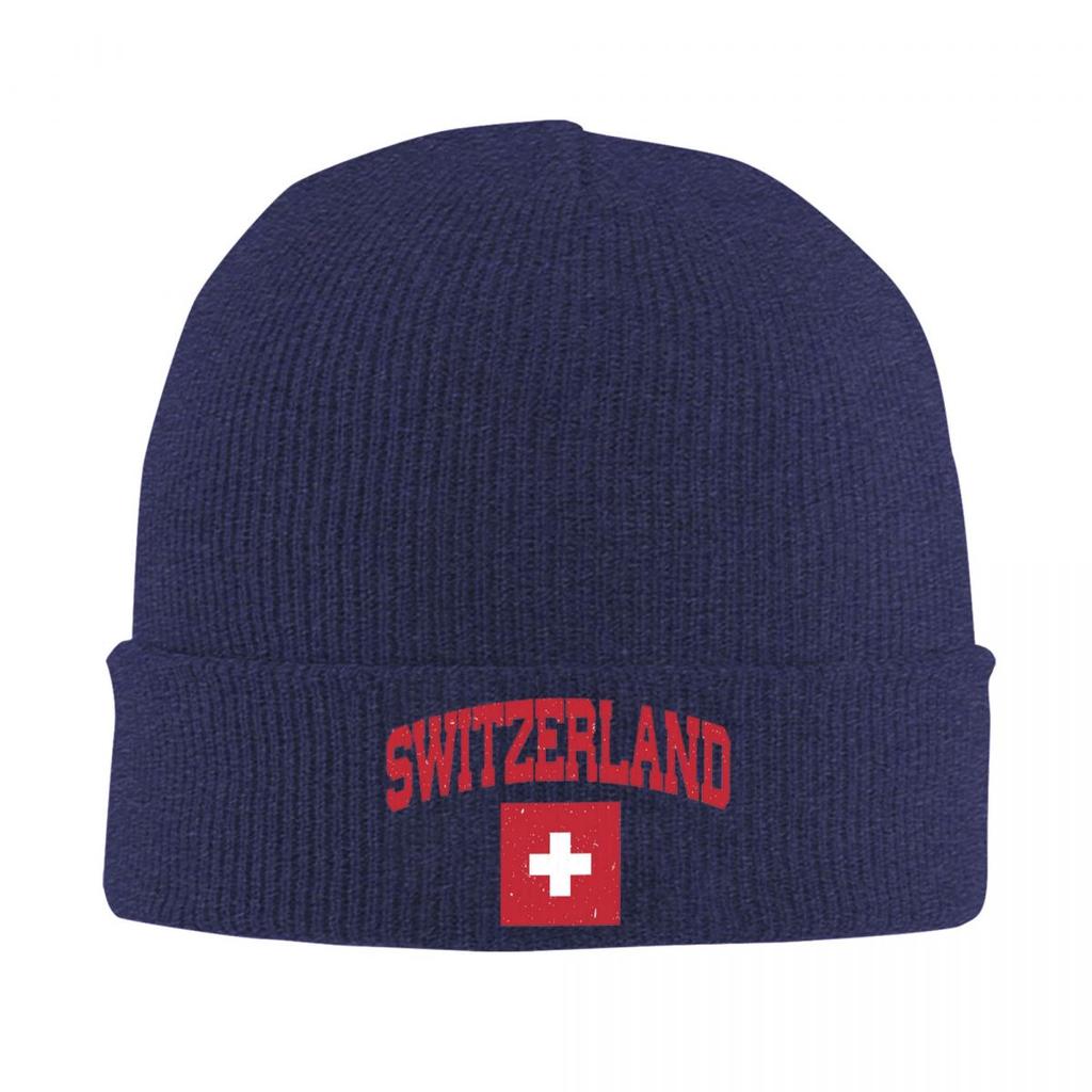Coat Of Arms Of Switzerland Flag Warm Knitted Cap Winter Knit Bonnet Hat Skullies Beanies Hip Hop Caps for Unisex