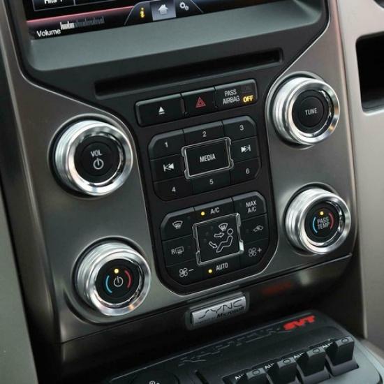 8X Air Condition Volume Rearview 4WD Switch Knob Covers for Ford F150 2013 2014