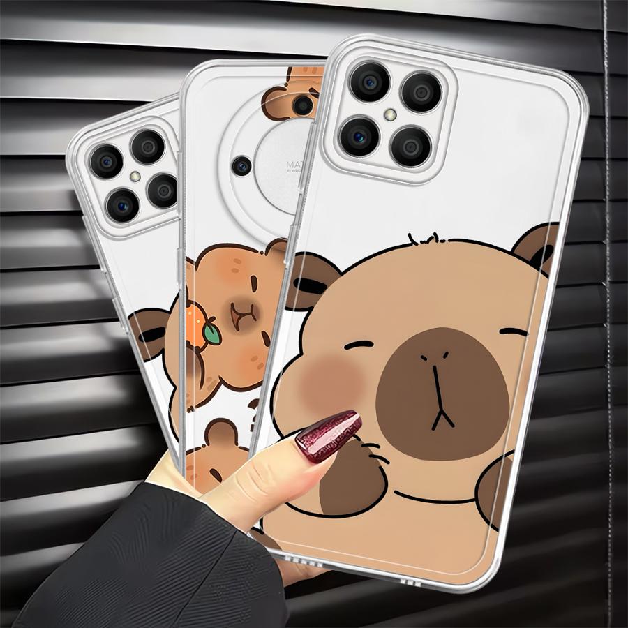 Cartoon Capybara Case for Honor X7b 90 Lite X9a X8a X8b X8 X9b Soft Phone Cover