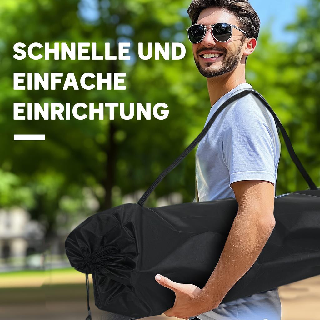 Folding Chair Foldable 2-Seater Camping Chair with Drink Holder Carry Bag Holds Up To 250kg Blue