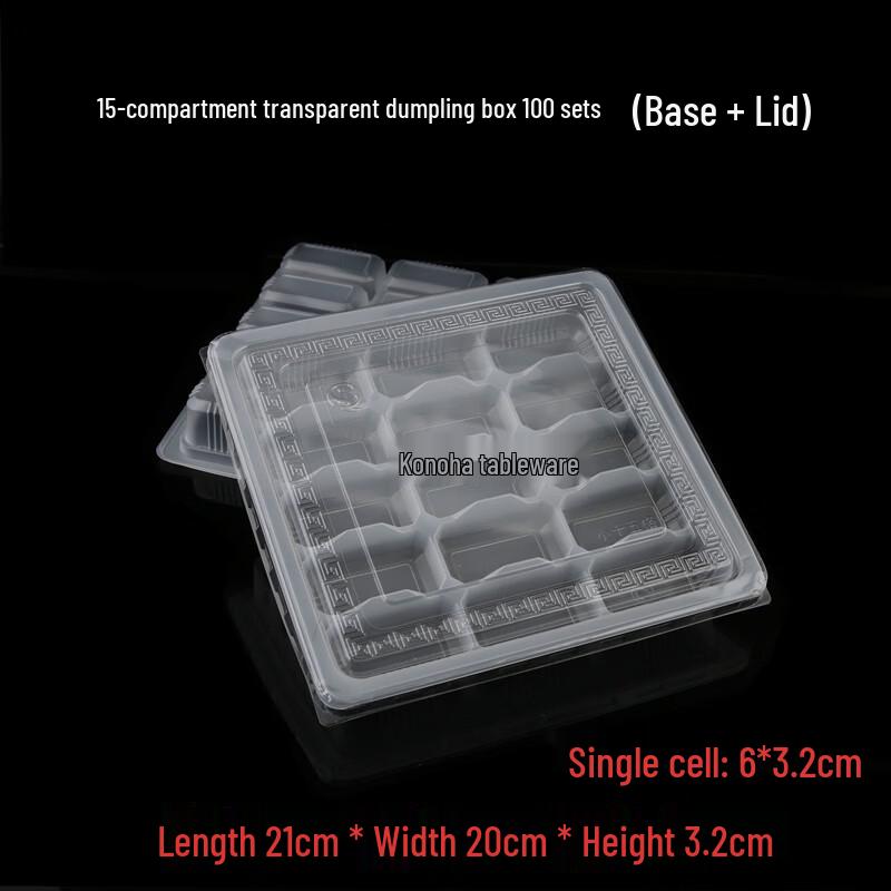 Disposable 15-Compartment Food Container Set