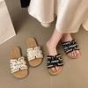 Pearl sandals summer flat comfortable women's shoes with skirt comfortable slippers one piece