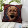 Vikama Embroidery-Style Horror Movie Cushion Cover Gothic Horror Style Living Room Sofa Cushion Cover Home Decor