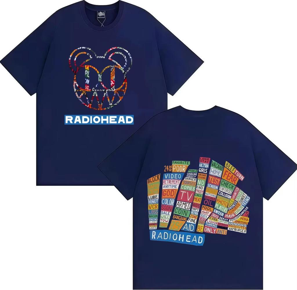 Bestselling Radiohead Unisex Short Sleeve T-shirt, Loose Casual Y2K High Street Top Fashion Men & Women T-Shirt