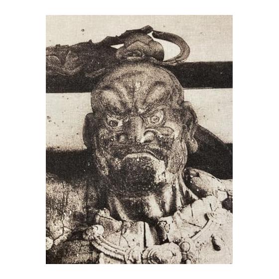 Ukiyo-e Tenugui Cloth Set: Kongo Rikishi (Agyo & Ungyo) Statues