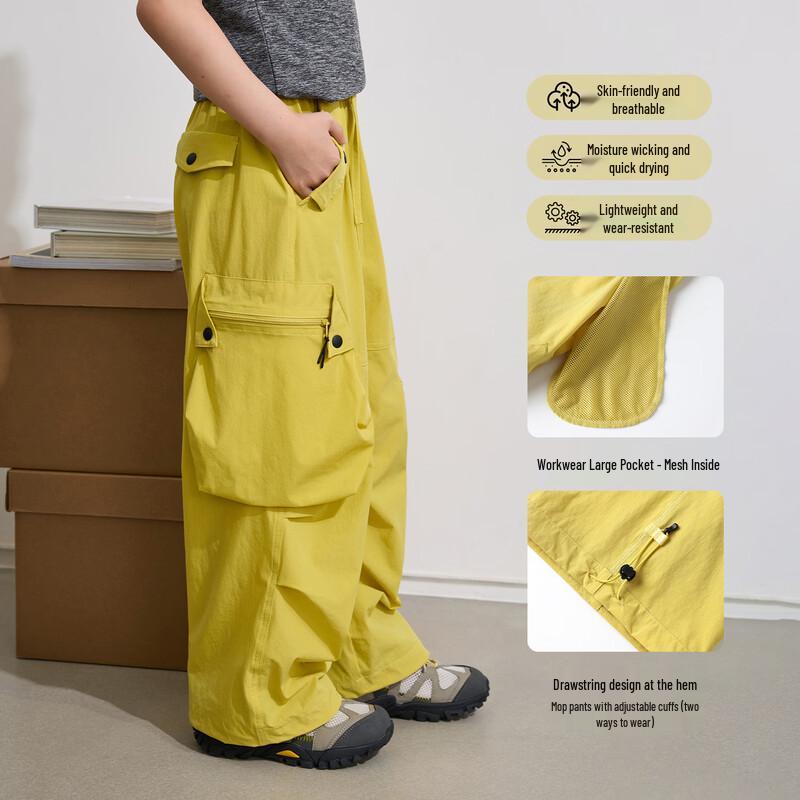 Kids' Summer Loose Wide-Leg Cargo Pants