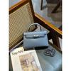 New trendy second-generation mini Kelly bag shoulder messenger bag niche contrasting handbag