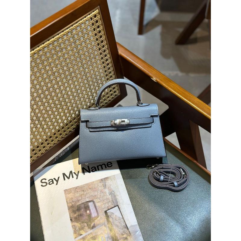 New trendy second-generation mini Kelly bag shoulder messenger bag niche contrasting handbag