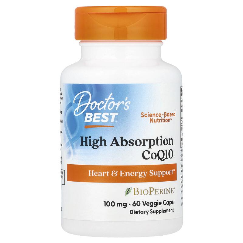 High Absorption CoQ10 , 100 mg, 60 Veggie Caps