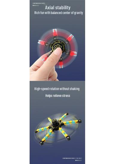 Transformable Robot Fidget Spinner: Black Tech Mechanical Toy for Children's Stress Relief
