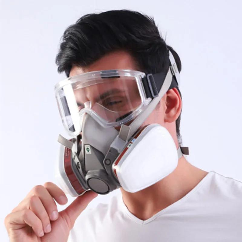 Νέα 7-σε-1/16-σε-1 6200 Αναπνευστήρας Σκόνης και Αερίων Μισού Προσώπου Μάσκα Σκόνης Για Ζωγραφική Ψεκασμό Φίλτρο Οργανικών Ατμών Χημικών Αερίων Ασφάλεια Εργασίας
