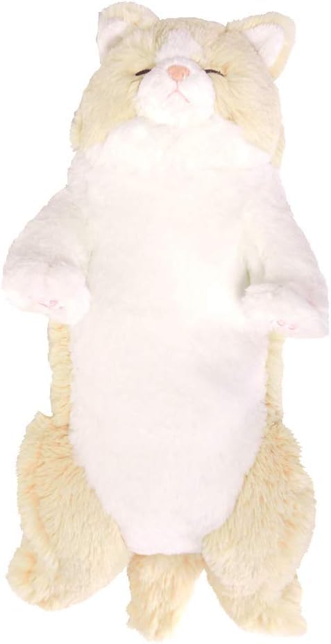 Sonne Zitrone Schoß Runde 20 x x Plüschkatze, Creme, Schlafen, 13,3 40cm, Tier, P-6472