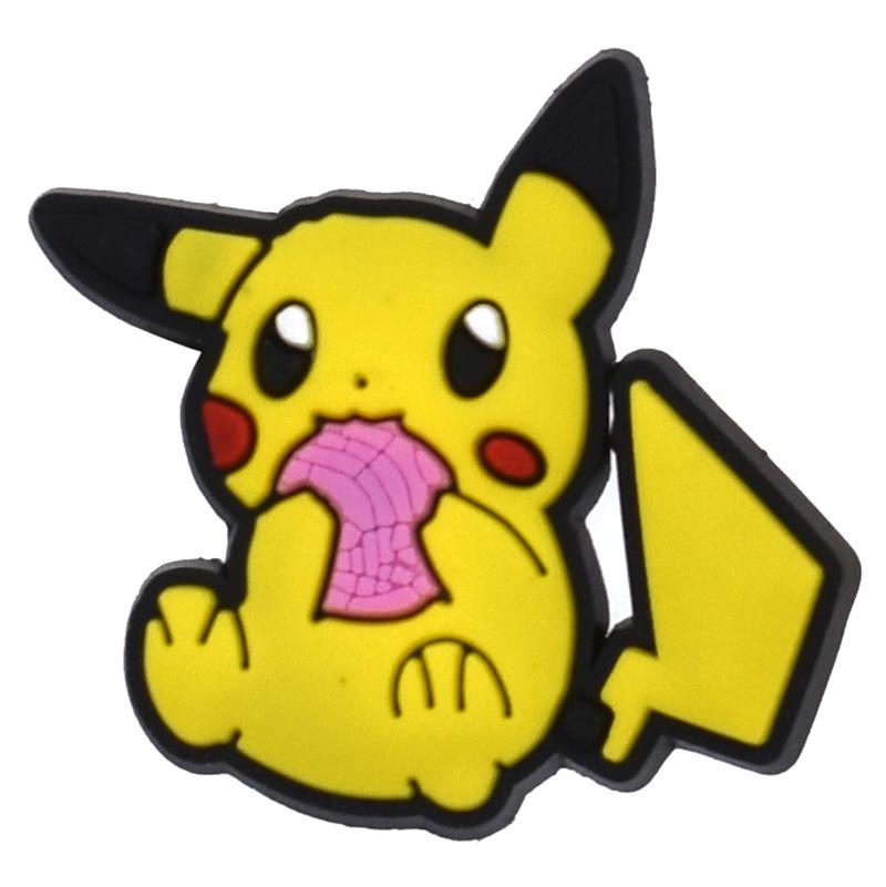 Pikachu PVC Shoe Charms - Soft Rubber Decorative Buckles for Crocs